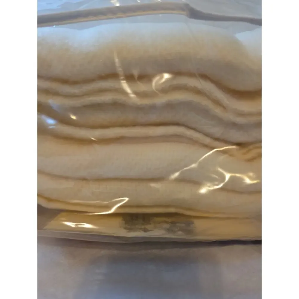 Faribo Blanket Twin Size Four Seasons Acrylic Satin Trim Cream Vintage New
